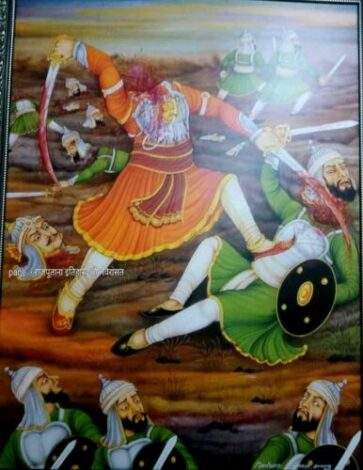 Rajput Warrior Cutting Head Of Muslim Soldier Even After Decapitation