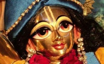 Child Krishna statute with big beautiful eyes