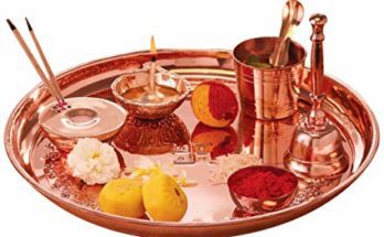 Pooja Thali ready with ingredients for pooja