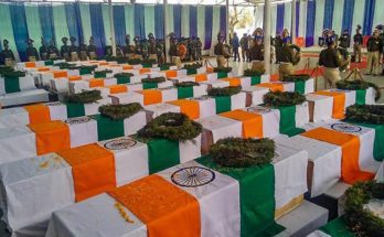 Coffins of Pulwama Attack CRPF Martyrs