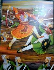 Rajput warrior cutting head of Muslim soldier even after decapitation-featured