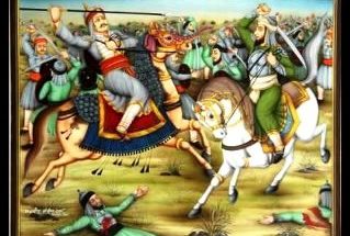 Dewair war Prince Amar Singh killing Mughal General Sultan Khan