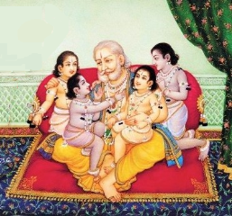King Dasharatha and young princes in his old age-featured image