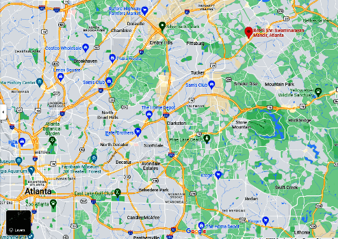 BAPS Shri Swaminarayan Mandir, Atlanta GA on Google Map